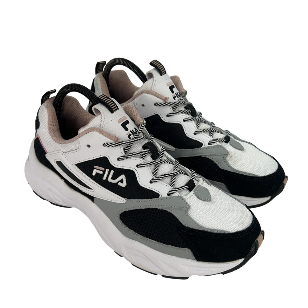 Fila Shoes Womens Size 10 White Black Gray‎ Chunky Athletic Running 5RM01348-119